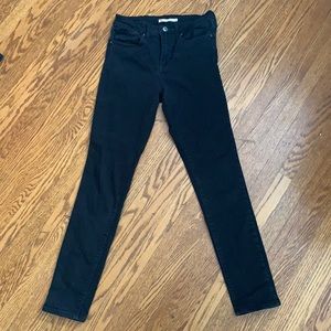 Levi’s High Rise Skinny Black Jeans